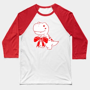Valentines Dinosaur Baseball T-Shirt
